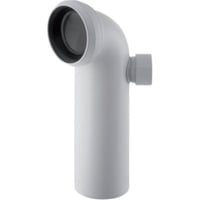 GEBERIT afløbsbøjning 90° 110x50 med ekstra tilslutning til højre. Alpin-hvid