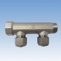 3/4" x 15 mm 3-grens CC50 fordelerrr, messing TEA belgning m/kobl. - Pettinaroli