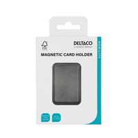 Deltaco Magnetic cardholder suitable for MagSafe black