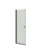 Dansani Match brusedør, model A, 77 cm, klart glas, sort profil