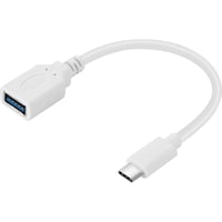 Sandberg USB-C til USB 3.0 konverter, USB-C, USB-A, USB 3.2 Gen 1 (3.1 Gen 1), han/hun, 0,1 meter, hvid