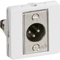 LK FUGA - Audioudtag med 1 stk. XLR3 (3-polet) han-konnektor, 1 modul, hvid