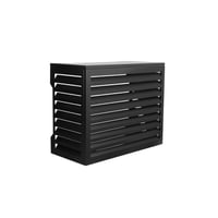 Varmepumpeskjuler Premium, aluminium, sort