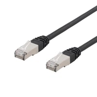 Billede af DELTACO S/FTP Cat6 patch kabel, 250MHz, UV resistant, 5 meter, sort