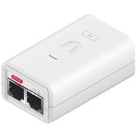 Ubiquiti PoE injector, 24VDC, 0.3A, gigabit, hvid