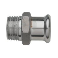 22 mm x 1" Turbo Inox Overgangsnippel, rustfrit stl