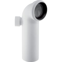 Geberit aflbsbjning, 90, med ekstra tilslutning til venstre, d=110mm, d1=50mm, Alpin-hvid