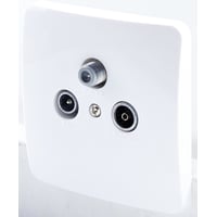 Dkt Slutdse Euro PIO 1-4, 5-65 MHz, Data/TV/FM, uden ramme - Hvid