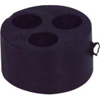 Multipakning M25, 3×6 mm, TPE, sort