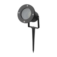GU10 havelampe med spyd, aluminium hus, sort, IP65