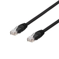 Deltaco TP-610SAU - patch cable - 10 m - black - Sort - 10m