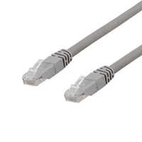 DELTACO U/UTP Cat6a patch kabel, halogenfri, 0,3 meter, gr