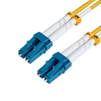 Fiber patchkabel, LC/UPC-LC/UPC, 3 meter, OS2 SM Duplex LSZH, OD 2 mm, 0.3 dB, gul