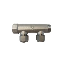 Brugsvandsfordelerrr TEA, 16/12 mm, cc50, messing, 2 afg.