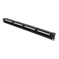 Deltaco PAN-112 UTP patch panel 24xRJ45 Cat6 krone terminal 1U 19" black