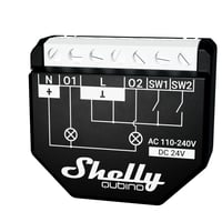 Shelly Qubino Wave 2PM, Z-Wave, 2-kanals rel, 16A billede