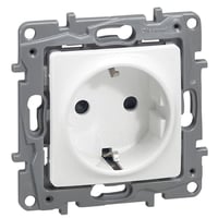 Legrand NILOE stikkontakt 230V SCHUKO 2 POL + N HVID