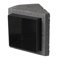 Duka isoleret aftræksbøjning, 45°, 100x150 mm over lang side