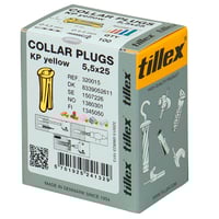 Plugs KP, 5,5x25 mm, gul (100) - Tillex - 100 stk