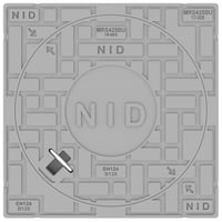 NID 425 mm karm/dæksel u/lås, firkant, fast, 12,5 t, grå, komposit