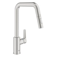 GROHE Start kkkenarmatur, U-tud, udtrk, dual spray, supersteel, brstet