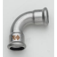 28 mm Turbo Inox bjning, 90, muffe/muffe