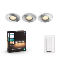 Billede af Philips Hue Adore indbygningsspot downlight, White ambiance + switch, krom, rund, 220-240V, Bluetooth - 3-pak hos WATTOO.DK