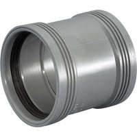 HC pp dobbeltmuffe 75mm 75mm grå PP Wafix dobbeltmuffe HT