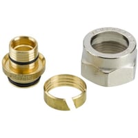 Danfoss klemringsfittings - Koblingsst med omlber, 18 mm x " (18 x 2,0 mm PEX rr) (restsalg) billede