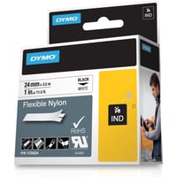 DYMO Rhino Professional, m?rkbar fleksibel nylontape, 24 mm, sort tek