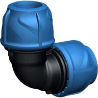 iJOINT plastfitting - Vinkel 90 m. kompressionskoblinger, 40 x 40 mm