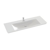 Vask Marbelique 126x47 cm, marmor, hvid