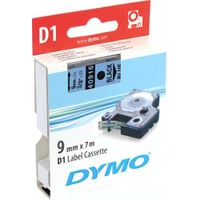 7: DYMO D1, markeringstape, 9mm, sort tekst p blt tape, 7m - 40916