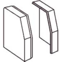 Endestykke til RK 190 afdkningskanal, L 2239, perlehvid