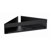 Rustfri stål hjørnehylde mat sort 36 x 17 x 8 cm - Monteres nemt uden boring med Turbo-Loc® systemet – stærk og holdbar klæbepude