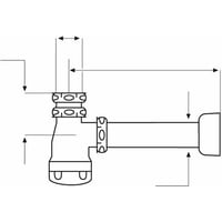 Hvid vandls st, 5/4"-32 mm, vgmonteret billede