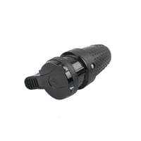 Forlngerledning med side-jord, IP44, sort gummi