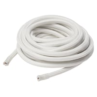 Stofledning, 5 meter, 2x0,75mm, hvid
