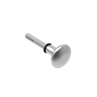 Drknop fast, 50 mm, uden bestning, brstet rustfrit stl