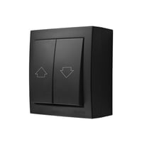 Simon X4 Jalousi-afbryder, 10 AX, 250 V~, skruefiksering, sort