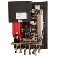 VVX 2-2 Trefor fjernvarmeunit, 8kW varme, 42kW brugsvand, isolering, vghngt, ECL 120 - Gemina Termix