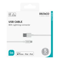 USB-A - Lightning KABEL, 1M, hvid