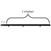 Nordic Aluminium Skagen lysskinne til loft, komplet med 1 pendeladaptor, endetilslutning, sort, meter