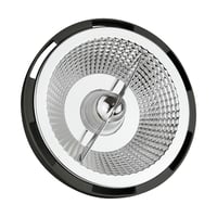 GU10 LED-spot AR111, 10 W, 20° spredning, 3000 K, sort hus