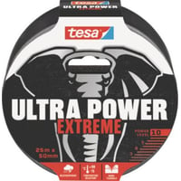 #2 - tesa lrredstape 25mx50mm Ultra Power Extreme, sort reparationstape (gaffa tape)