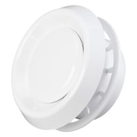 Duka ud og indblæsningsventil - PVC, Hvid, Ø100 mm, Type VRF