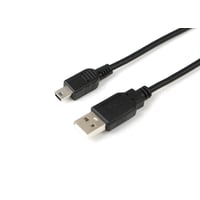 USB A, Mini USB B 5P, 10 meter, M-M, 28/1P, 24/2C, 48X0.12ALMG, OD 4.2 mm, sort