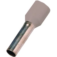 Isoleret terminalrør grå 0,75mm2 L=10mm - (100 stk.)