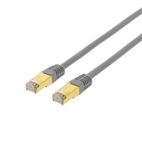 DELTACO S/FTP Cat7 patchkabel, LSZH (Low smoke zero halogen), guldbela