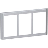 LK FUGA - Soft 63 vandret tripel design ramme, 3x1 modul, stlmetallic